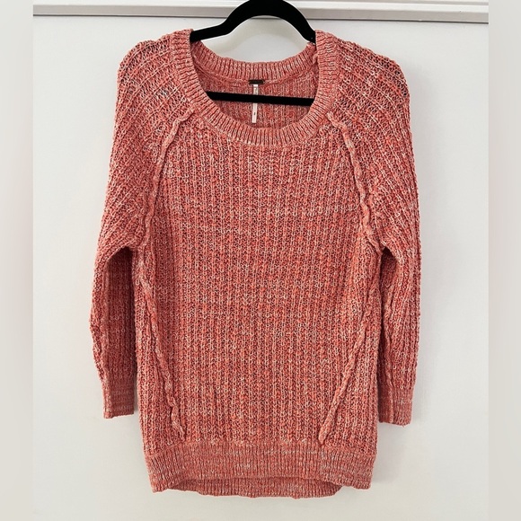 Free People-  Star Dune Sweater in Coral - Small - Picture 2 of 4